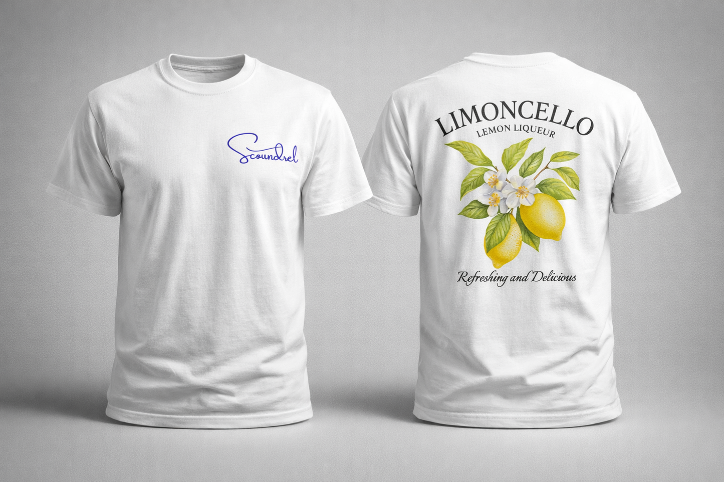 T-shirt blanc manches courtes – Édition Limoncello