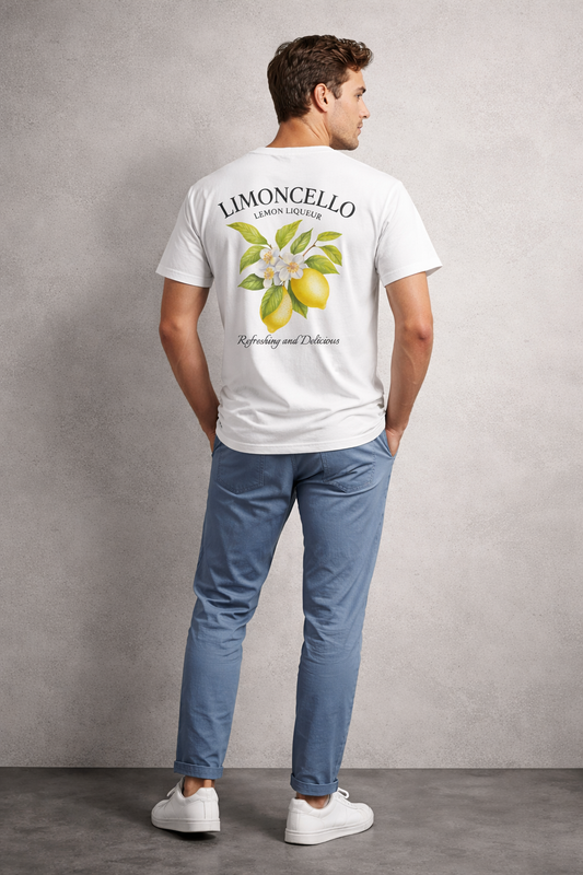 T-shirt blanc manches courtes – Édition Limoncello